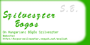 szilveszter bogos business card