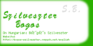 szilveszter bogos business card